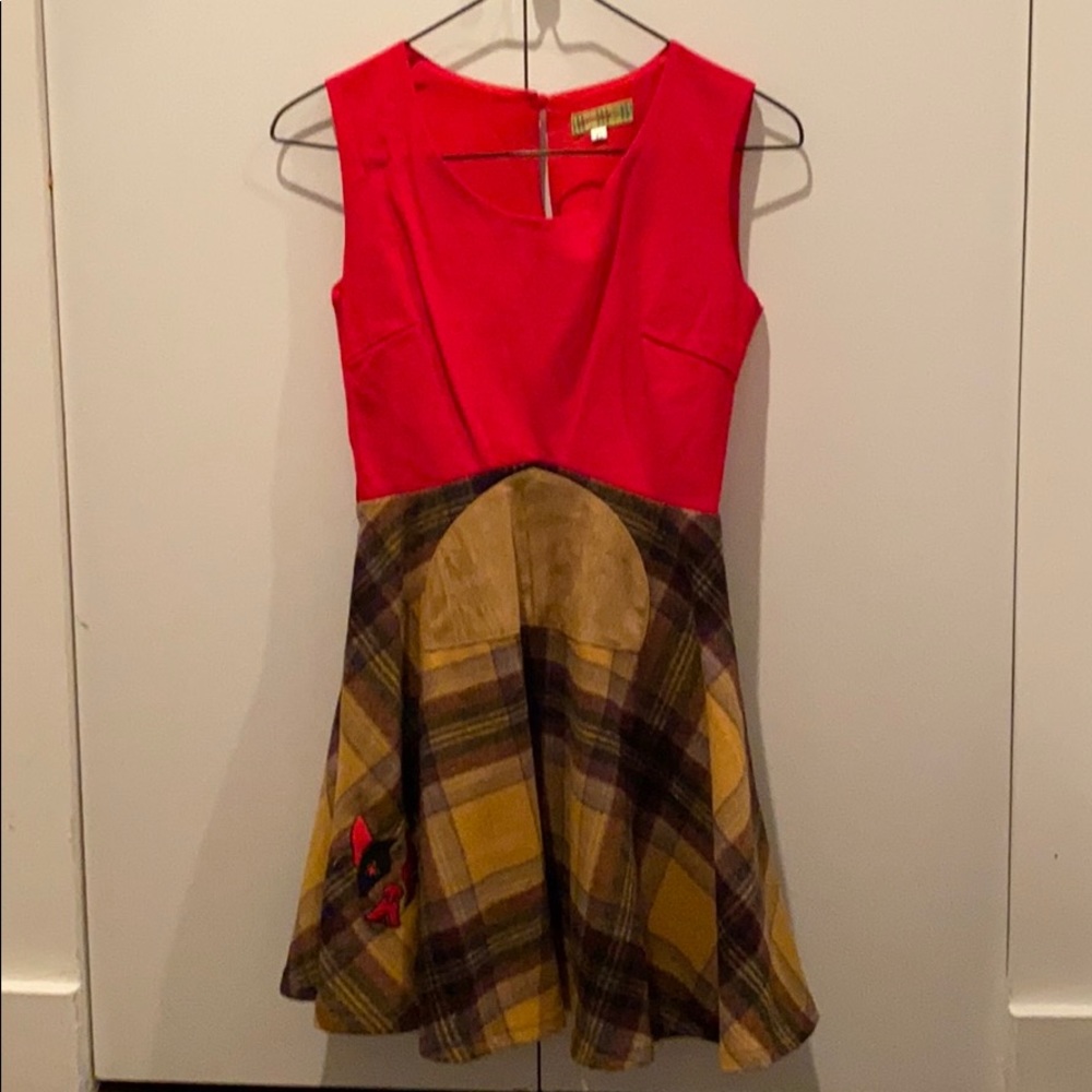 Red and plaid dress by Lucid FC - Picture 2 of 4